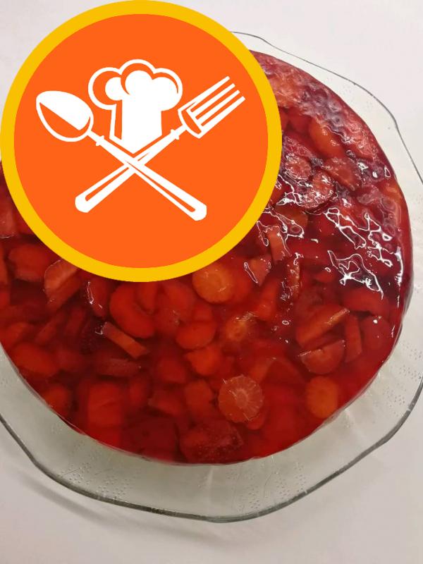Ζελέ κέικ φράουλα